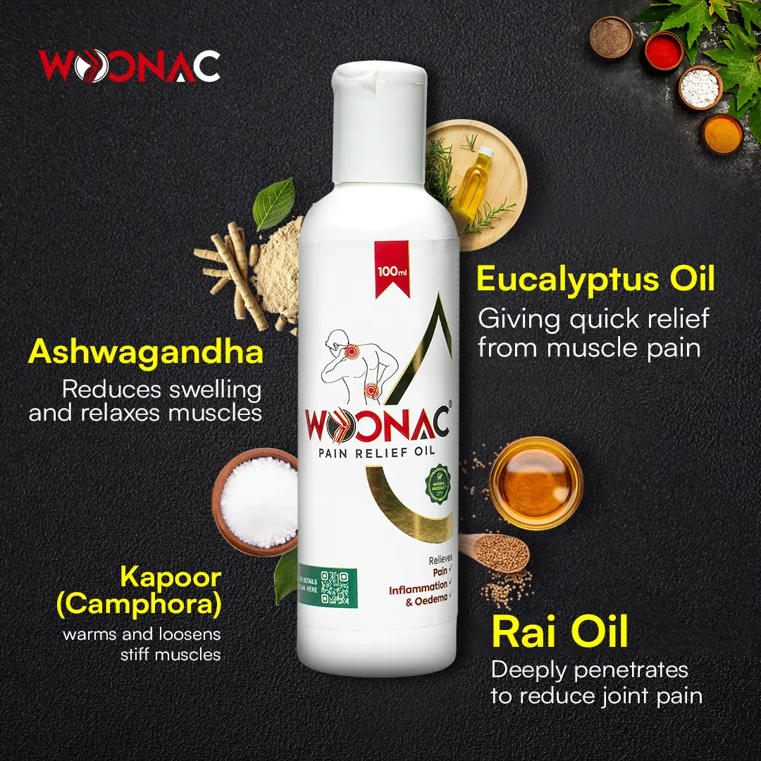 Woonac Ayurvedic Oil (100ml) x 2 with Massager - Image 2